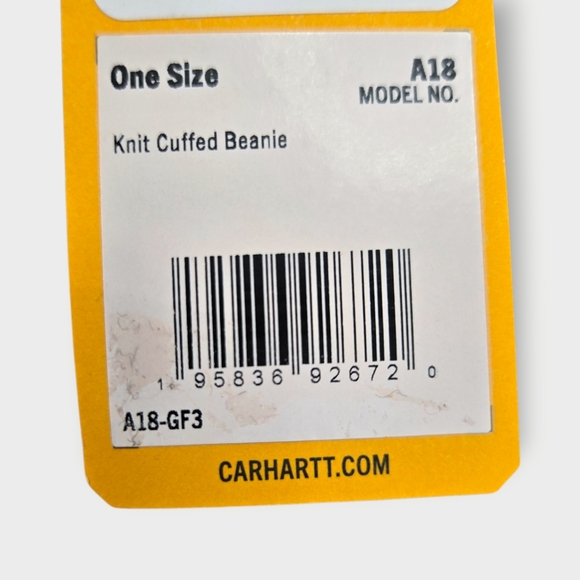 Carhartt Knit Cuffed Beanie Winter Cap Hat Tender Greens Light Green Unisex New - Picture 5 of 6